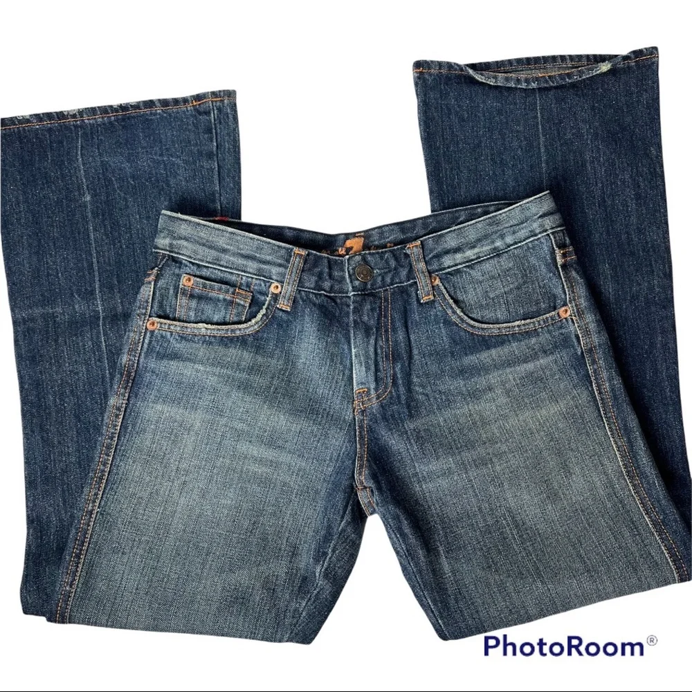 7 for all Mankind Flair Denim Jean with “A” embroidered pocket size 27 - Picture 5 of 17